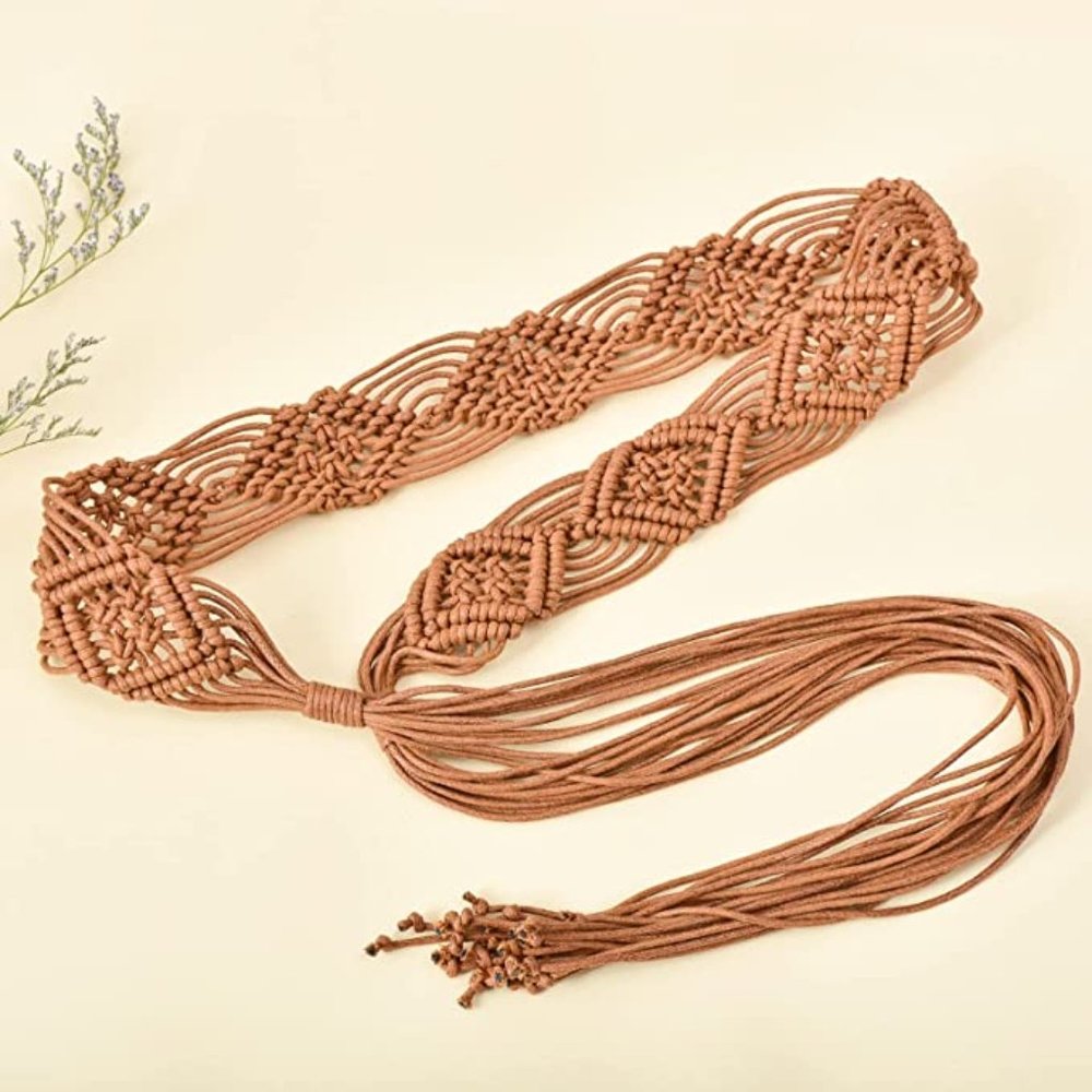 Women's Bohemian Style Rope Braid Waist Belt U33